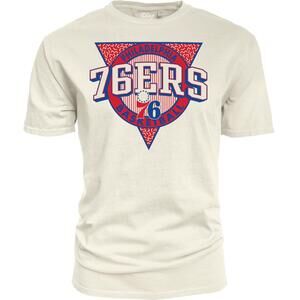 Blue 84 Nba Unisex-Adult Nba  T-Shirt Ringspun Triblock Ivory